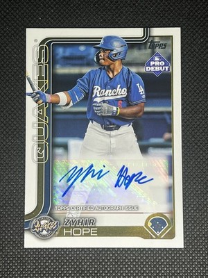 2025 Topps Pro Debut Zyhir Hope Auto #PD-139