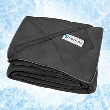 PetAmi Premium Cooling Dog Blanket Lightweight Fluffy Large 40x60 , Grey