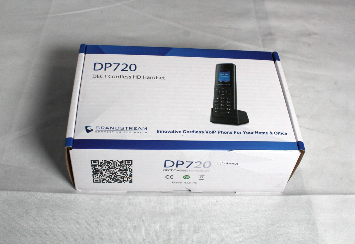 Grandstream DP720 Dect Cordless VoIP Telephone w/ Battery, Belt Clip, Base, Cord