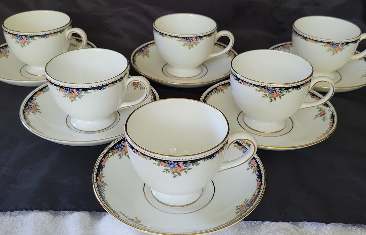 Wedgwood Osborne W4699 6 Cups and 6 Saucers Sets Mint NIGH QUALITY 