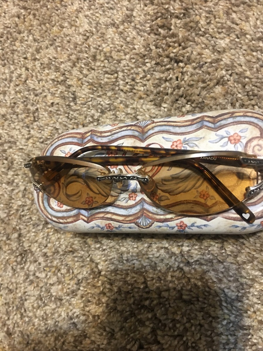 Brighton-RARE- vintage rimless sunglasses-complete with case  display picture 3