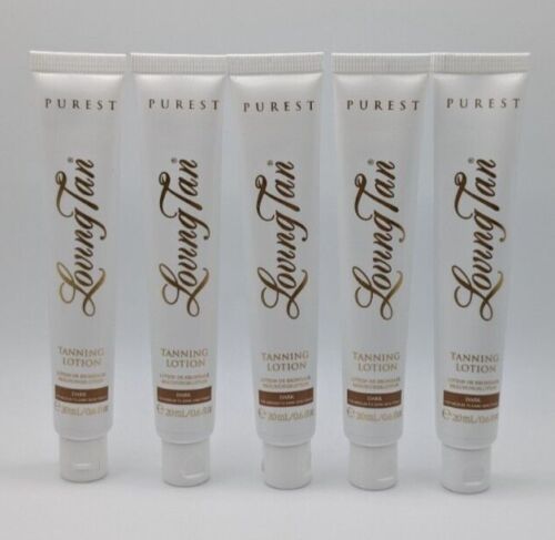 5x Loving Tan Deluxe Gradual Tan Tinted Body Lotion Dark 0.6oz / 20mL Each