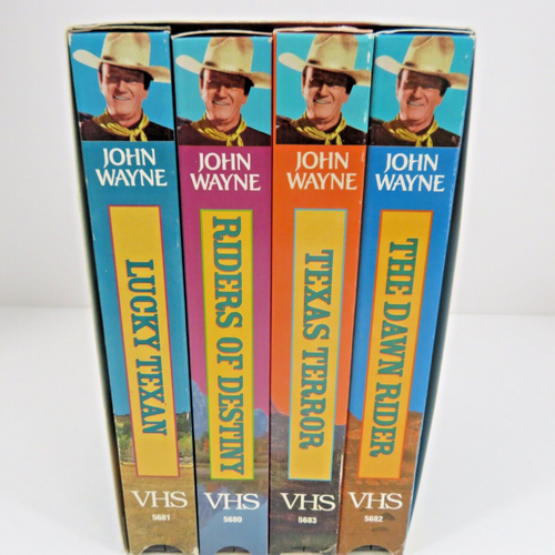 JOHN WAYNE -VHS BOX SET FOUR VHS MOVIES - Picture 3 of 6