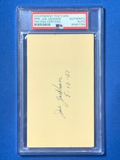 MRS SHOELESS JOE JACKSON Signed autographed postcard card Chicago White Sox PSA