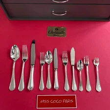 Cutlery Set 139 P Christofle Spatours Very Good Condition Silver Plated New Box