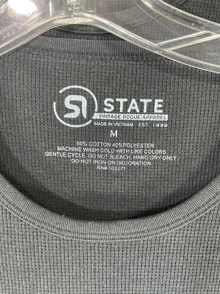 State Vintage Rogue Apparel Thermal Shirt Men's Medium Black Crewneck - Lot of 2 - Image 4 of 4