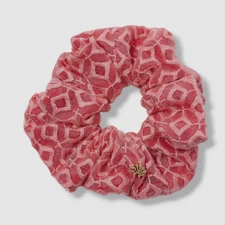 $38 Lele Sadoughi Women's Pink Oversized Mosaic Eyelet Scrunchie