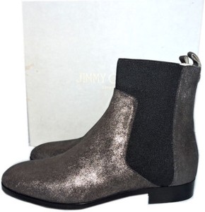 metallic shimmer booties