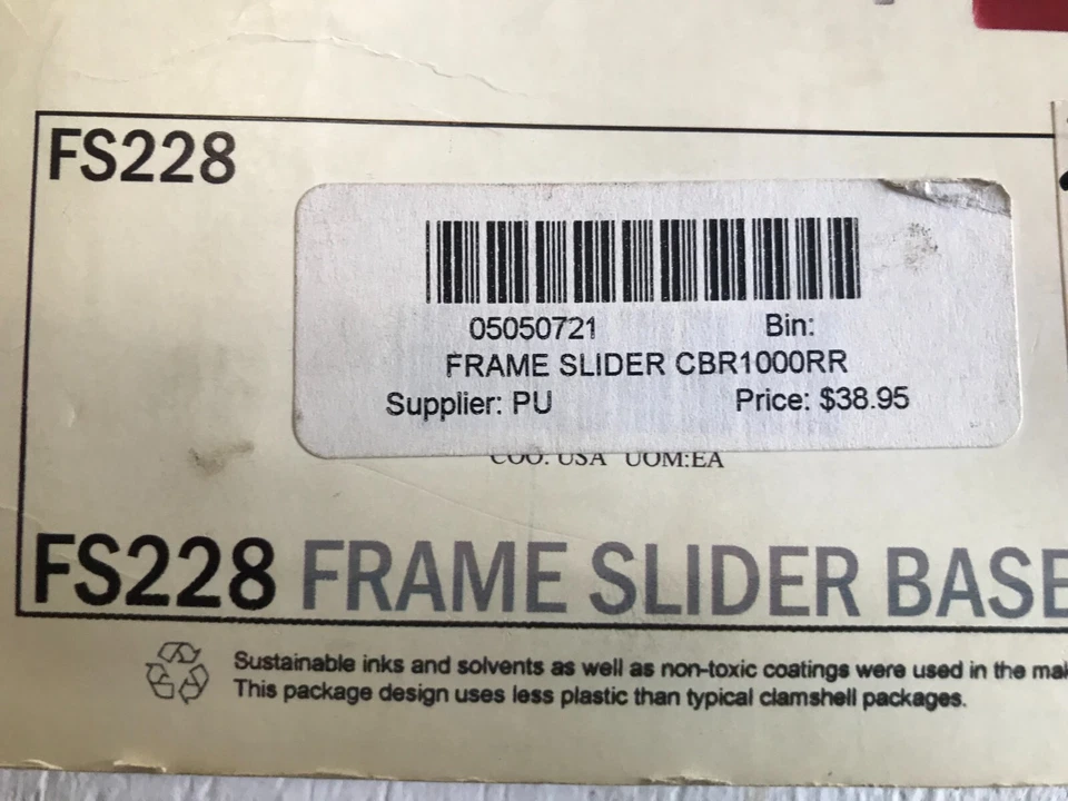 B5F Vortex Racing Frame Slider Base Kit Chrome 0505-0721 FS228 - Image 4 of 4