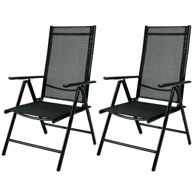 Chaises, balançoires et bancs de jardin et terrasse noirs
