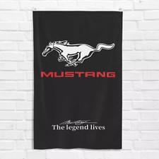 Ford Mustang 3x5 ft Flag Muscle Cars Garage Wall Man Cave Banner