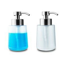 2PK Hand Soap Dispensers Plastic Clear Empty Liquid Soap Bottles