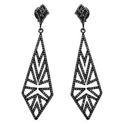 Pave Diamond Earring Antique Design 925 Sterling Silver Fashion Earring Gift