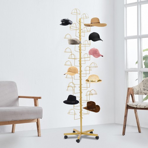 Freestanding Hat Rack Stand, Rolling Hats Display Rack, Hat Display ...