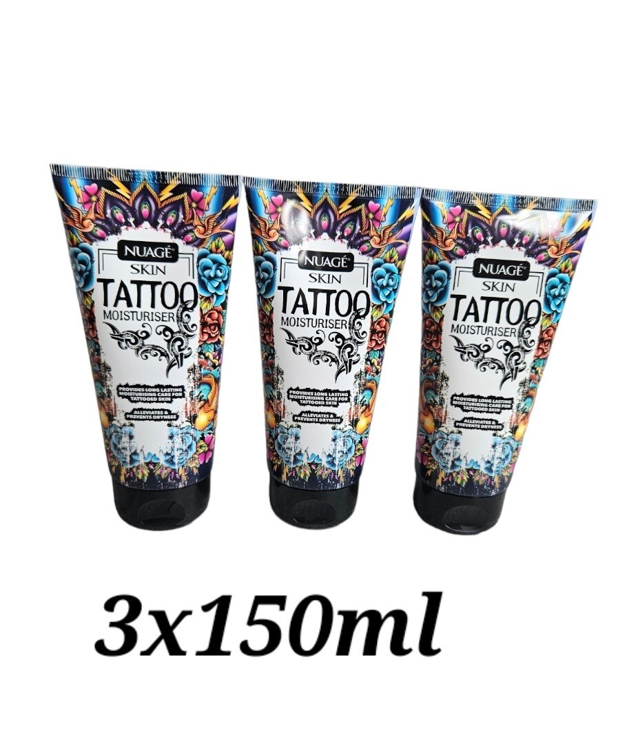 NuAge Skin Tattoo Moisturiser Lotion Cream 3x150ml