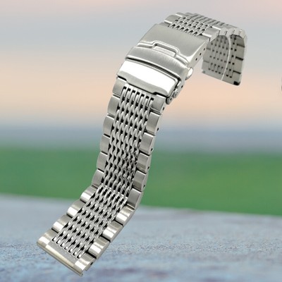 Bracelet Montre Acier Inoxydable Rowi 22 Mm - Vintage NOS, Ref 30 3415