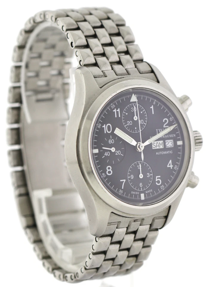 IWC der Fliegerchronograph Herrenuhr, Automatik, Tag/Datum - Ref. 3706 Edelstahl - Bild 3 von 4