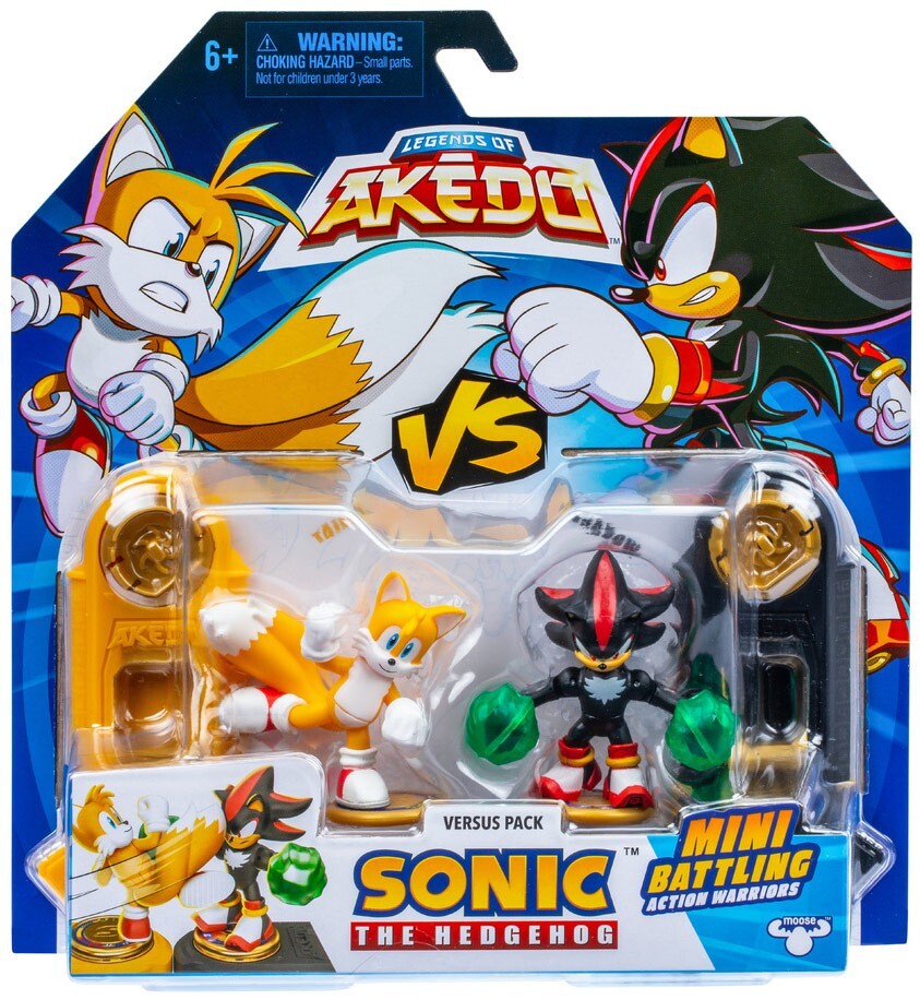 Sonic the Hedgehog Tails vs Shadow Mini Battling Action Figure