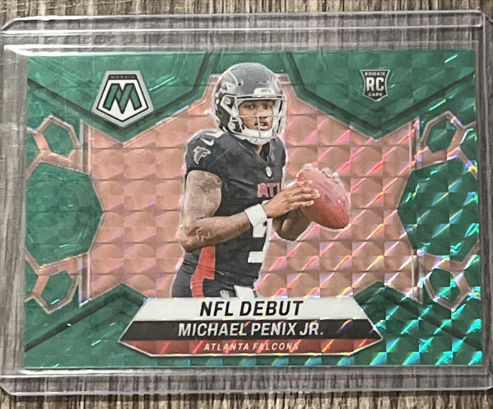 2024 Mosaic Michael Penix Jr NFL Debut Green Prizm Falcons
