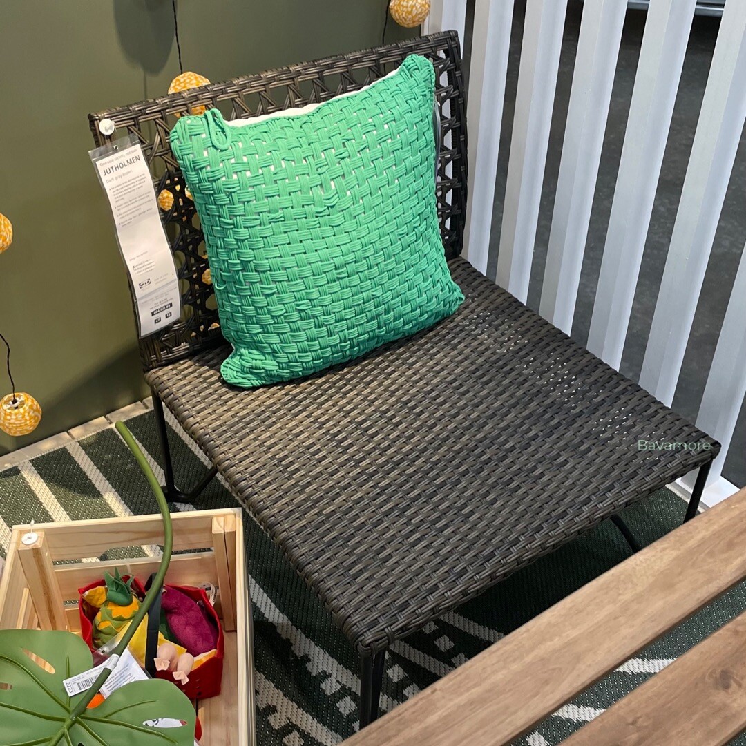 IKEA JUTHOLMEN One-seat section, outdoor, Dark gray-brown