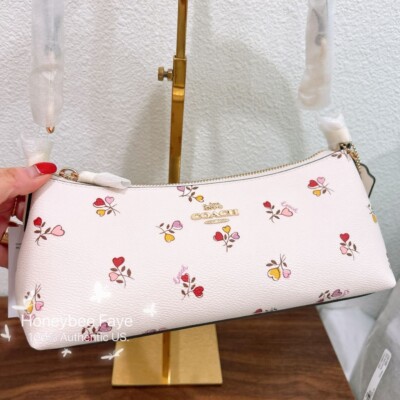 NWT Coach Charlotte Shoulder Bag With Heart Print CX581 | eBay