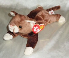 Ty Beanie Babies Baby 1997 Pounce Cat August 28 1997 w Error Tags PE Pellets