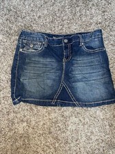 Vintage Dark Wash Denim Mini Skirt Size 9/10