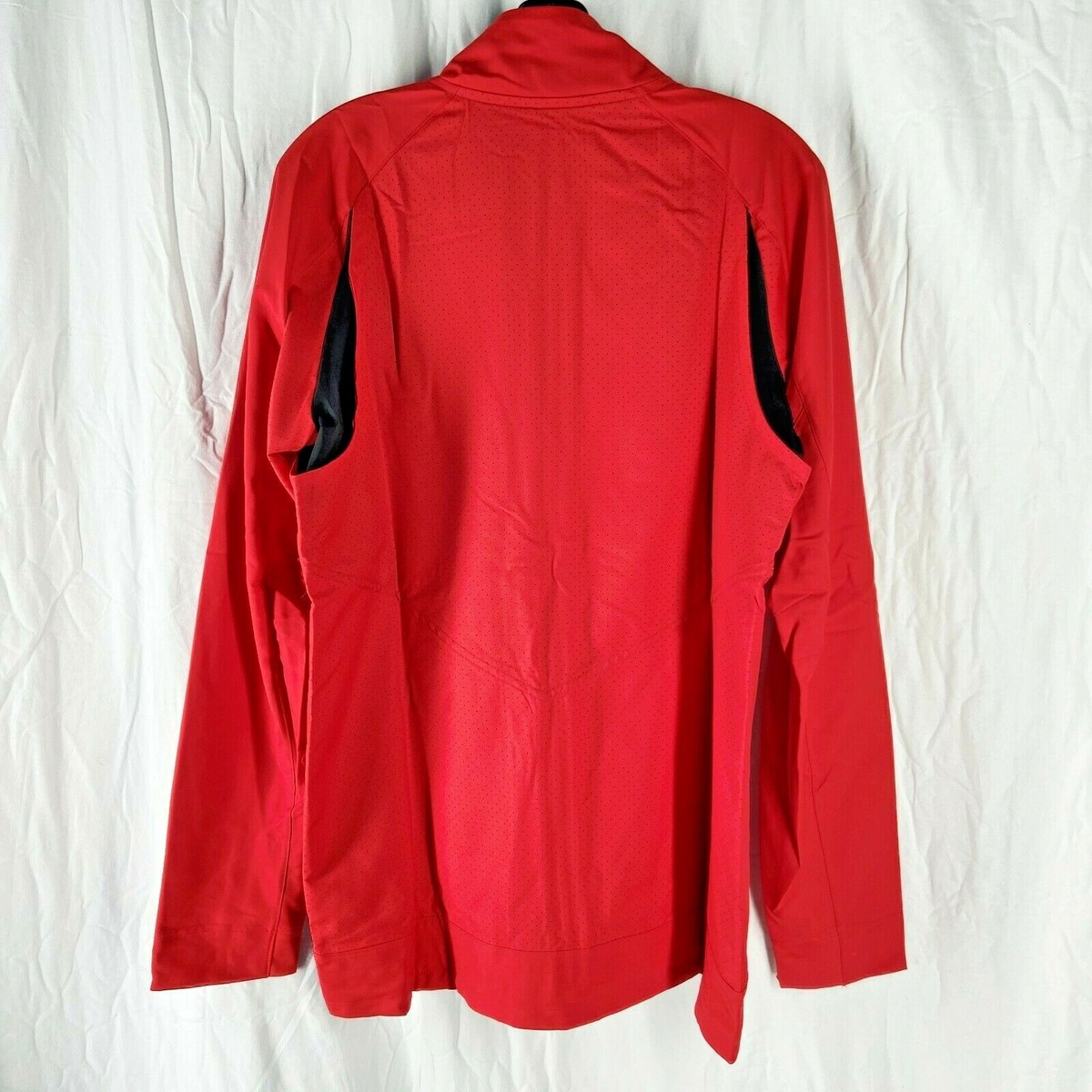 Nike Mens Dri-Fit Disruption Full Zip Game Jacket Red Black