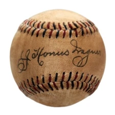 Honus Wagner Replica Autographed 1910s Baseball. Licensed By The Wagner Estate