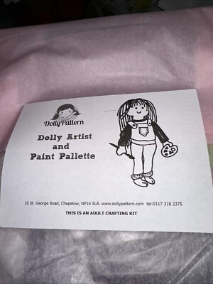 Brandneu Dolly Muster Puppe Künstler und Malpalette Kleidung Kit