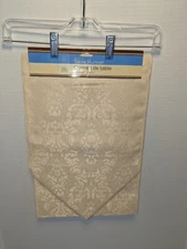 Home Collection 100% Polyester Table Runner 12 In x 72 In Beige Floral