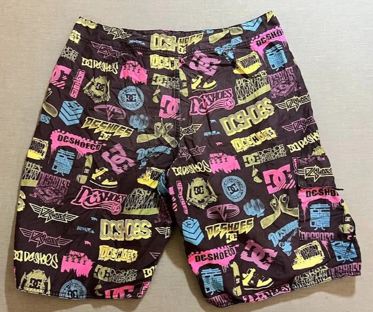 Pantalones Cortos DC Shoes All Over Board Para Hombre 36 Negro Logo Cordón Para Hombre. Foto 3 de 4