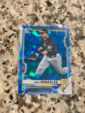2021 Bowman Chrome Sapphire Nick Gonzales Pittsburgh Pirates Prospect
