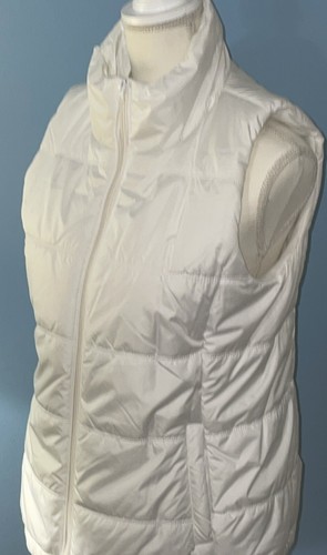 New York & Co. Puffer Sleeveless Vest Jacket White Size M - Picture 3 of 3