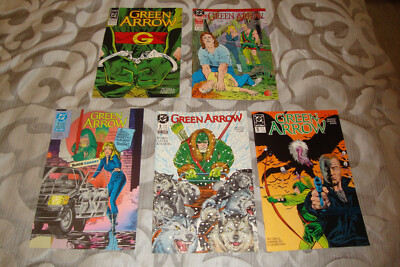 Green Arrow #7-8, 15, 34 Annual #3 (1988) DC Comic Book Lot Of 5 FN/VF To NM-