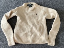 vintage ralph lauren polo kids sweater 18 Months oversized wool beige small pony