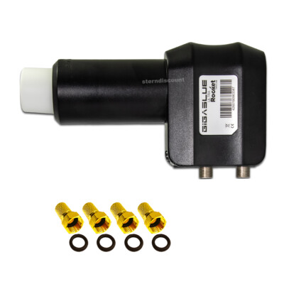 Gigablue Digital Rocket TWIN LNB 0,1db Gold Full HD TV 0,1 Standard, dünn halz