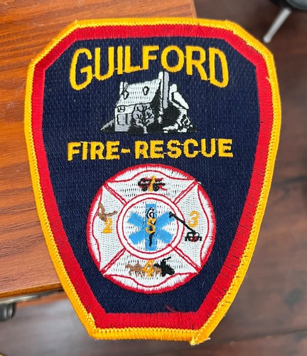 Guilford Connecticut FIRE DEPT 4" AUFNÄHER Feuerwehrmann Rettung FEUERWEHRLEUTE Jack Knight