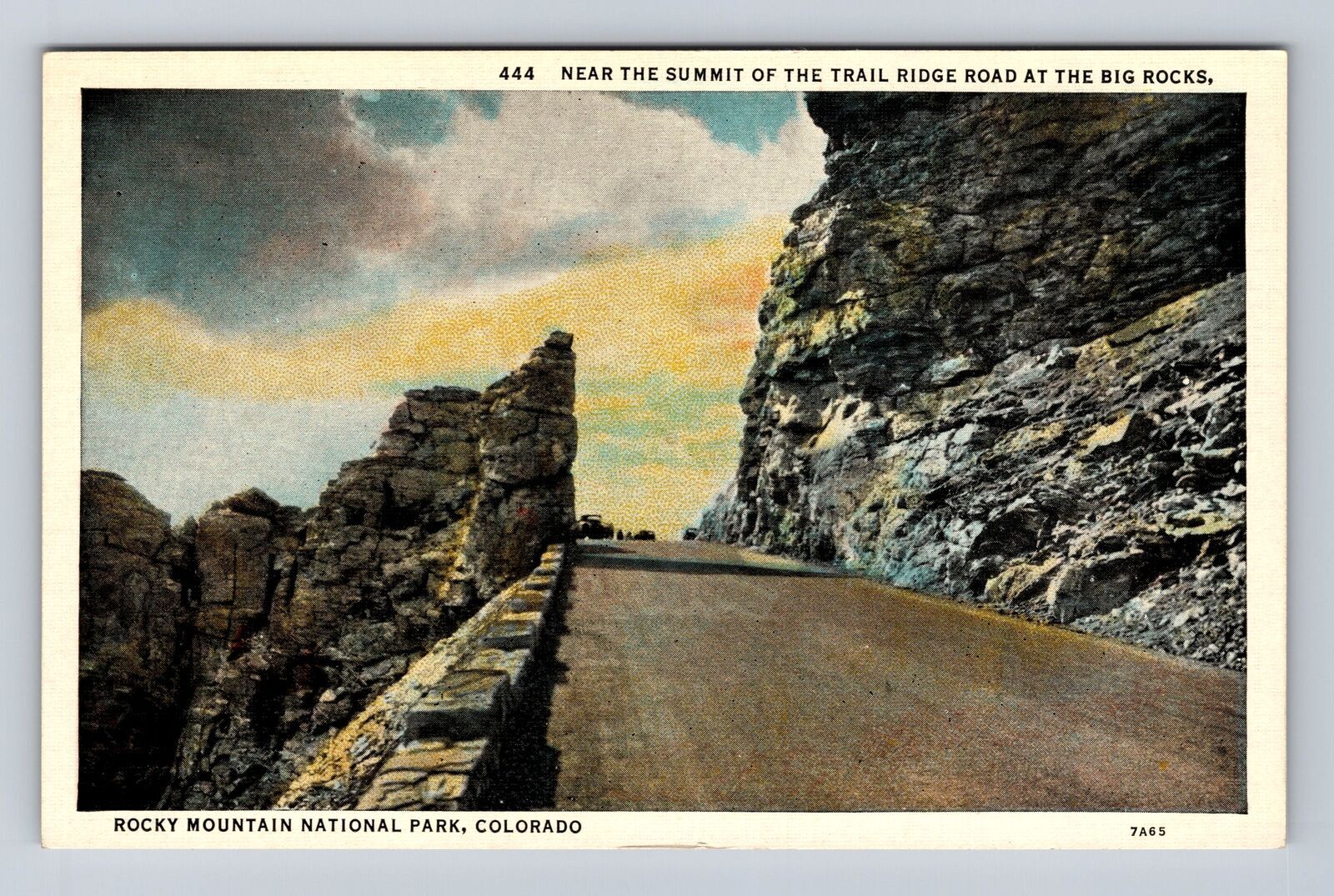 Rocky Mountain National Park, Near Summit, Series #444, Antique Vintage Postcard