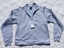 Nike Women's Extra Small Easy 1/2 Zip Shirt Pullover Sweatshirt Light Blue 65