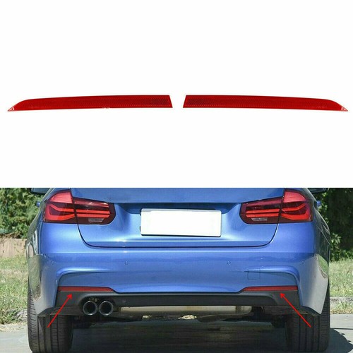 For BMW 3-Series F30 F31 M Sport 328i 335i Red Rear RH&LH Side Bumper Reflector - Picture 1 of 7