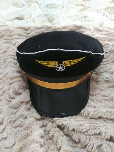 Aviator/Airline Pilot Captain Hat Black 