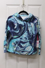 Justice Girls Marbled Sweatshirt-Noal Turquoise- Small 7/8 -NWT