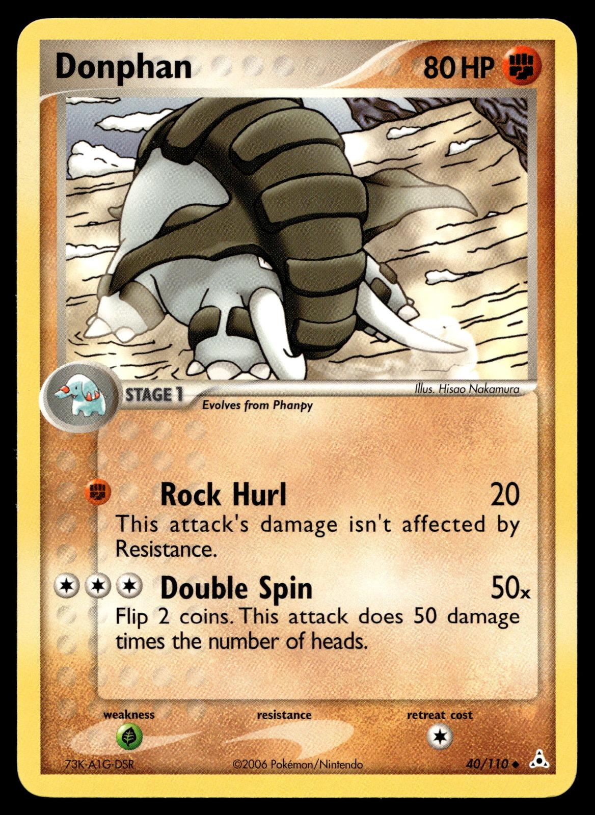 Pokemon Holon Phantoms 40/110 Donphan NM