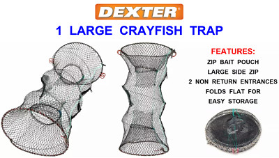 1 DEXTER GROSSE KREBSFALLE GARNELEN GARNELEN KRABBEN KÖDERKÄFIG TROPFENNETZ HUMMERTOPF