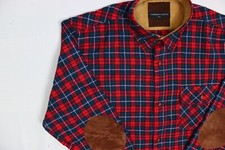 FLANNEL BUTTON DOWN RED STRIPED PLAID WOMENS SIZE MEDIUM SHIRT NEW W/OUT TAGS 