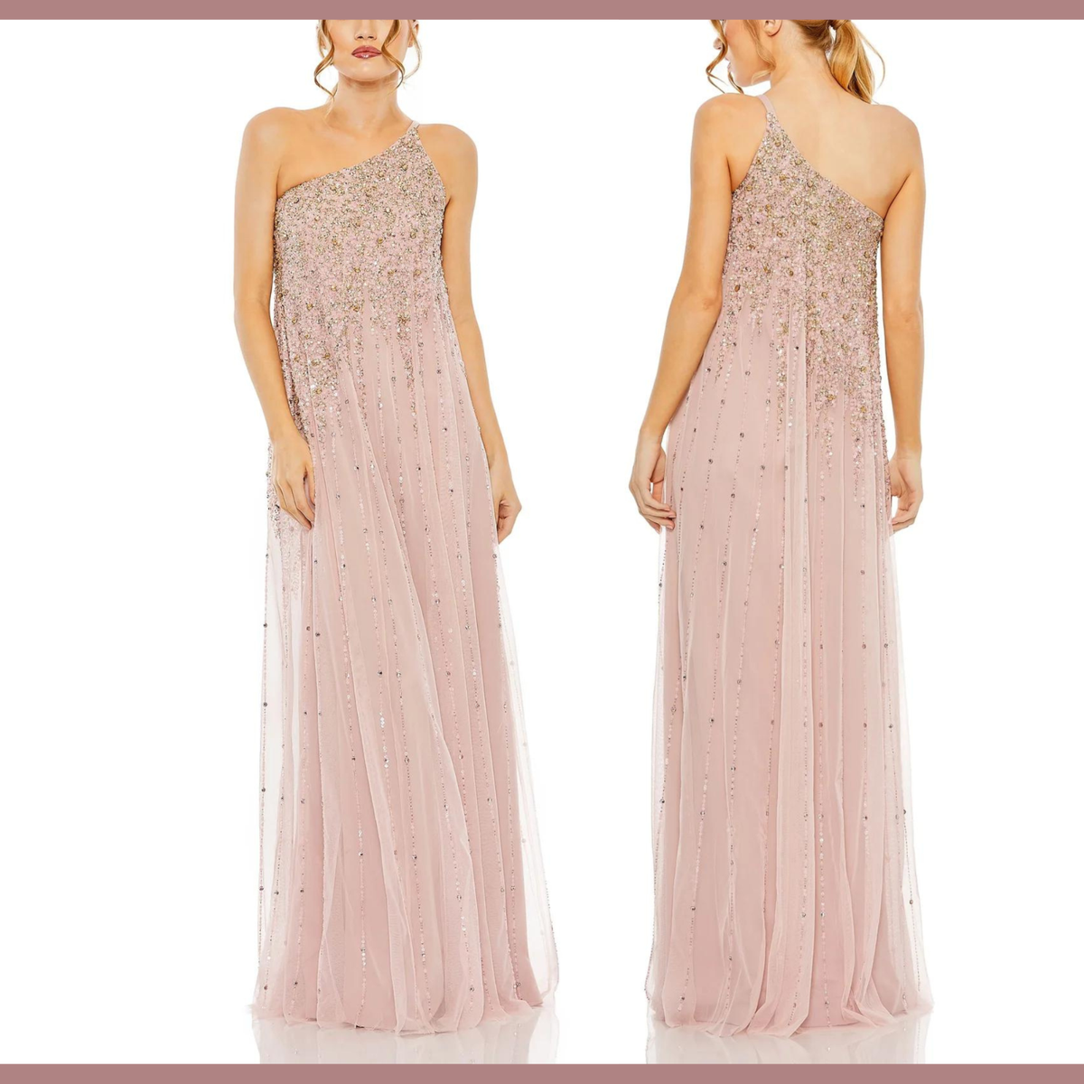 MAC DUGGAL クリスタルネック メタリックスリットガウン Women's Mac Duggal Dresses - up to −50% | Stylight