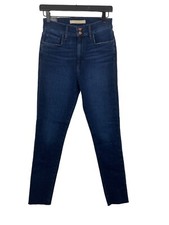 Joe  s Jeans High Rise Skinny Ankle Jeans Raw Hem In Lakewood Dark Wash Size 26