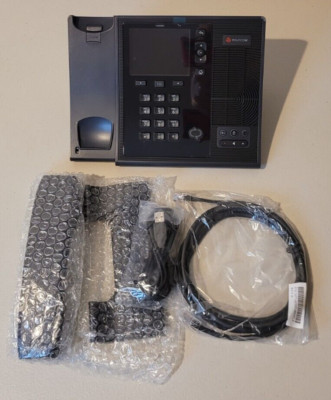 Polycom CX600 IP Phone 2201-15942-001, with Handset, Stand, and Ethernet Wire
