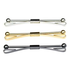 3 Pcs Men's Tie Collar Bar Pin Shirt Collar Clips Lapel Stick Brooch for Wedding